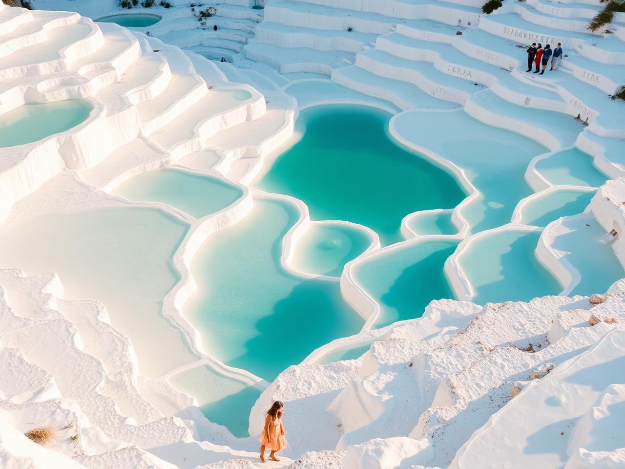 Pamukkale city view in Türkiye